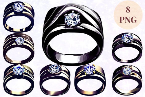 Elegant Wedding Ring Clipart for Modern Creators