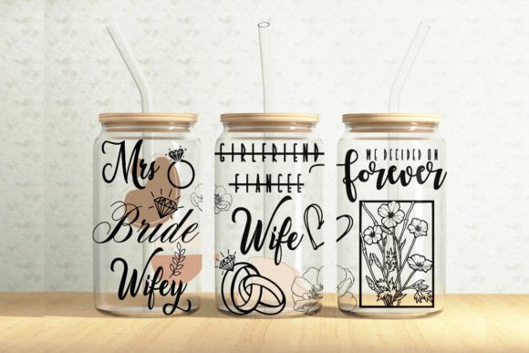 Elevate Your Wedding Decor with Custom Glass Can Wraps