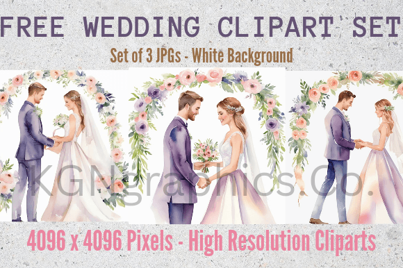 Enchanting Watercolor Couple Clipart Set for Wedding Bliss