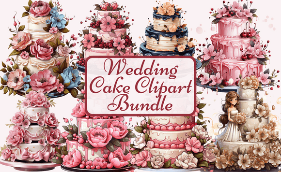 Sweeten Your Designs with Versatile Wedding Cake Clipart
