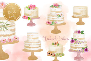 The Elegance of Imperfection: Naked Layered Wedding Cake Clipart