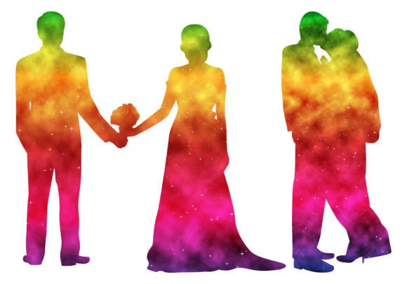 Watercolor Wedding Couple Vector Art: A Versatile Design Asset