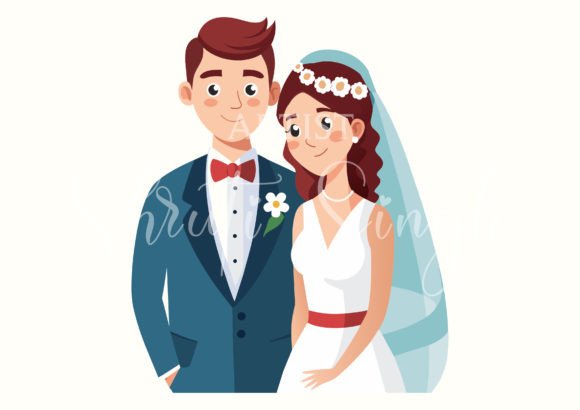 Wedding Couple Vector Illustration: A Designer's Delight