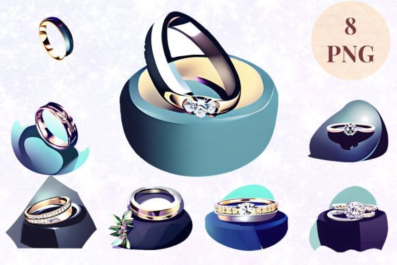 Wedding Ring 24 Clipart PNG: Elegant Design for Creative Projects