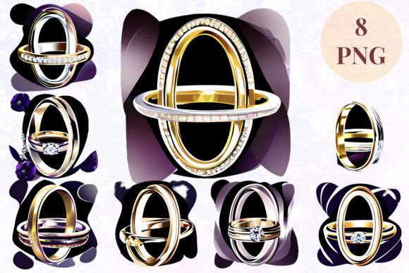 Wedding Ring 27 Clipart PNG: Elegant Designs for Your Projects