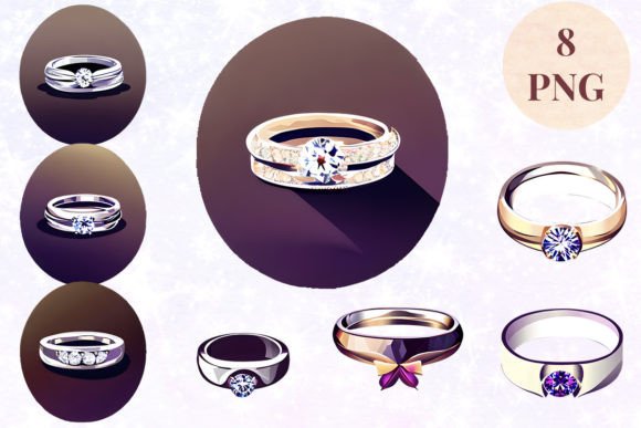 Wedding Ring 5 Clipart PNG: A Designer's Secret for Elegant Branding